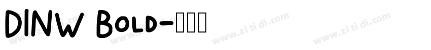 DINW Bold字体转换